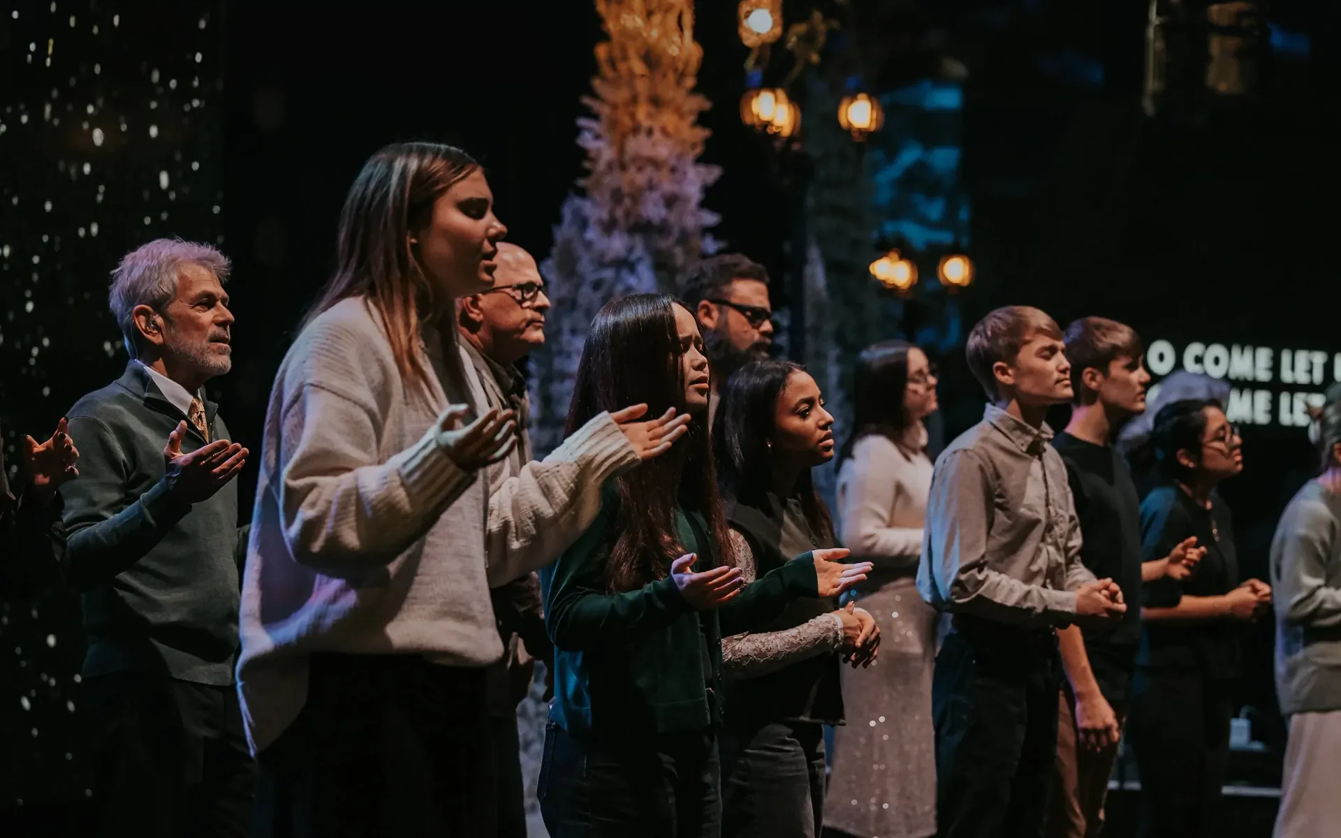 Central Church community worshipping together