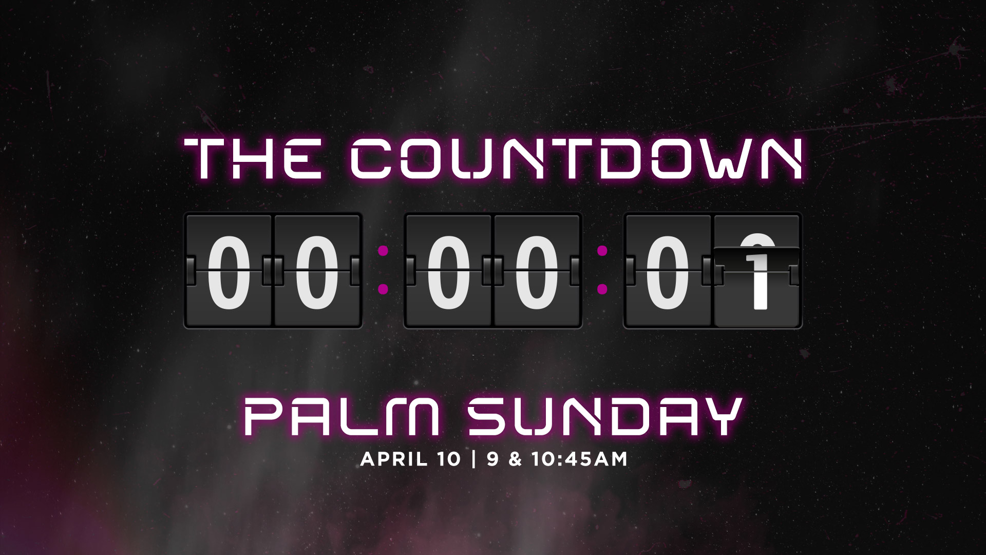    THE COUNTDOWN Palm Sunday
